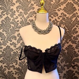 LyreBird Lace Chiffon Underwire Corset